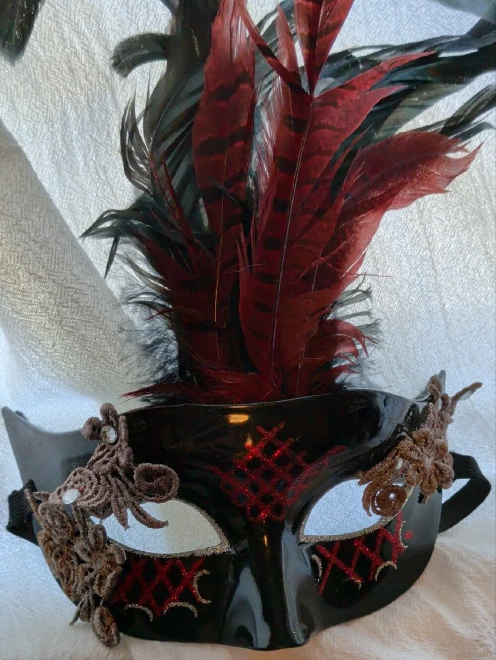 Elegant Masquerade Ball Halloween Masks Feathers Lace Rhinestones Costume Lot 4